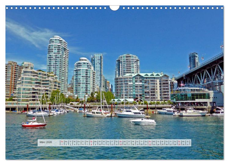 Produktbild: Vancouver Kanada 2026 (Wandkalender 2026 DIN A3 quer), CALVENDO Monatskalender