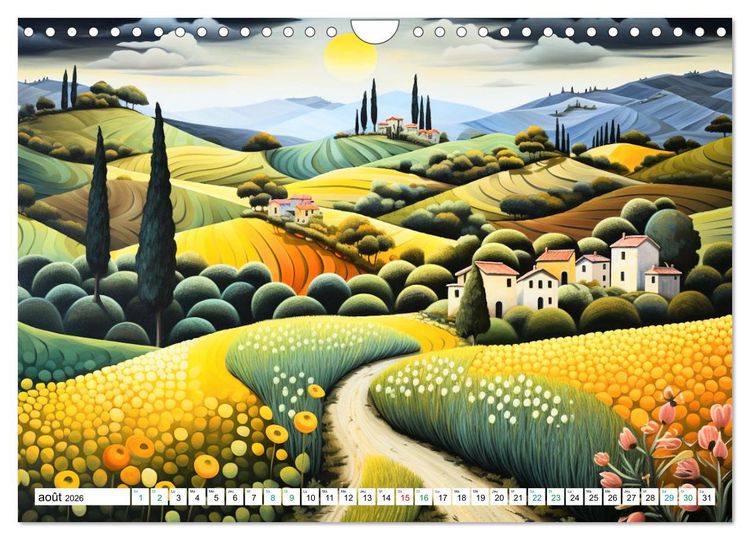 Produktbild: Paysages color&eacute;s (Calendrier mural 2026 DIN A4 vertical), CALVENDO calendrier mensuel