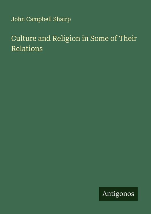 Produktbild: Culture and Religion in Some of Their Relations