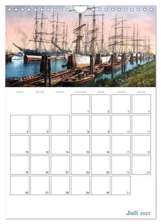 Produktbild: Segelschiffe - mit Planerfunktion (Wandkalender 2027 DIN A4 hoch), CALVENDO Monatskalender