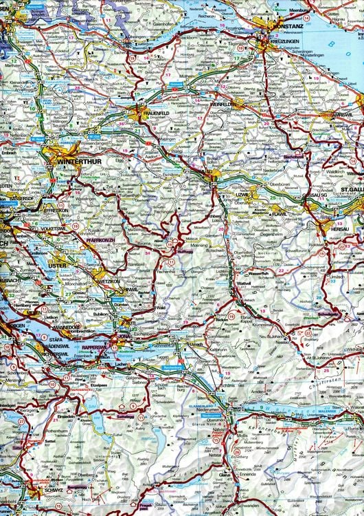Produktbild: Schweiz MotoMap 1:275 000 Motorradkarte LZ bis 2026