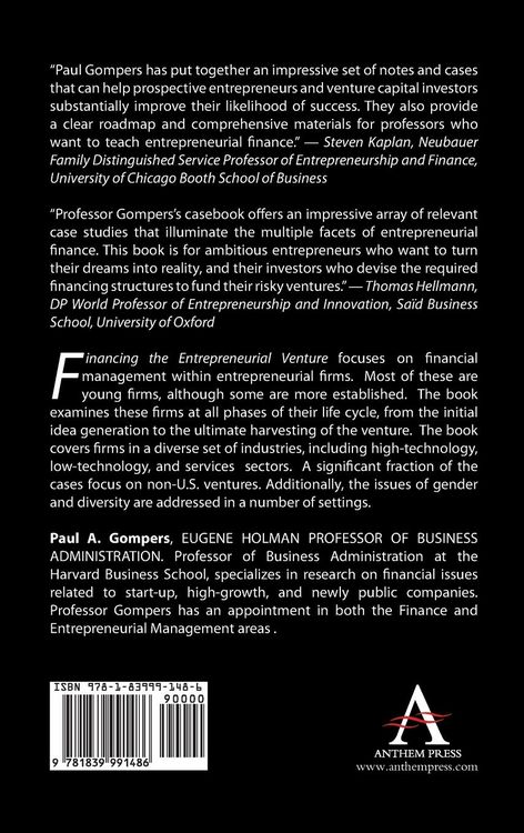 Produktbild: Financing the Entrepreneurial Venture