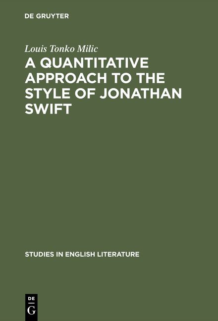 Produktbild: A quantitative approach to the style of Jonathan Swift