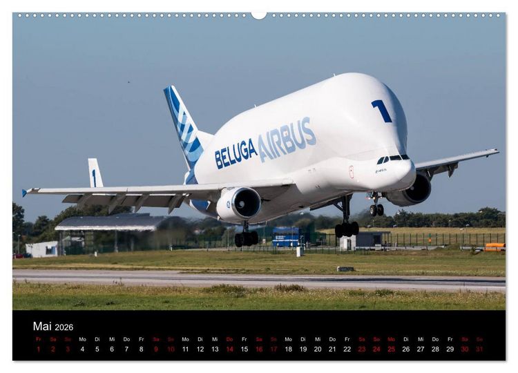 Produktbild: Leidenschaft Flugzeuge (hochwertiger Premium Wandkalender 2026 DIN A2 quer), Kunstdruck in Hochglanz