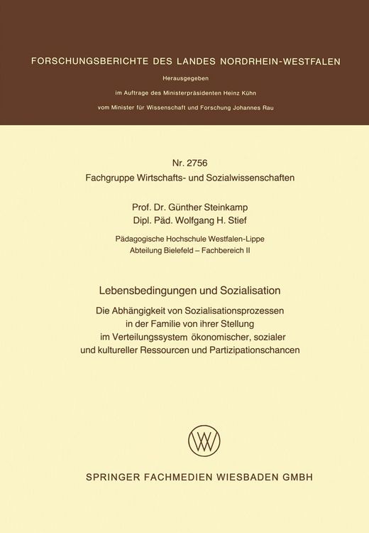 Produktbild: Lebensbedingungen und Sozialisation