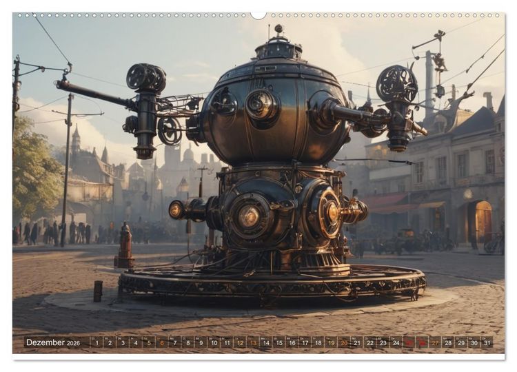 Produktbild: Steampunk Maschinen der Stra&szlig;e (Wandkalender 2026 DIN A2 quer), CALVENDO Monatskalender