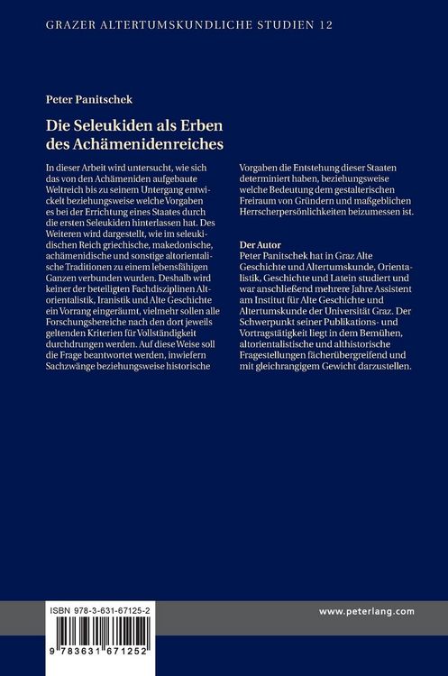 Produktbild: Die Seleukiden als Erben des Ach&auml;menidenreiches