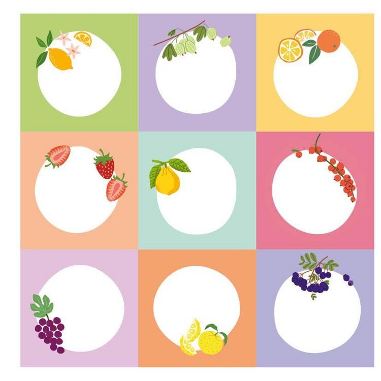 Produktbild: 333 Sticker - Sommergarten: Küchen-Etiketten und Aufkleber mit beschreibbarer Oberfläche