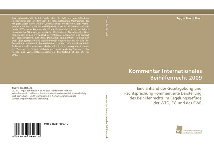 Produktbild: Kommentar Internationales Beihilfenrecht 2009