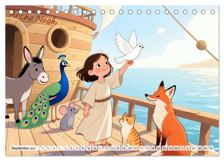 Produktbild: Luna, Minka und die Bibel (Tischkalender 2027 DIN A5 quer), CALVENDO Monatskalender