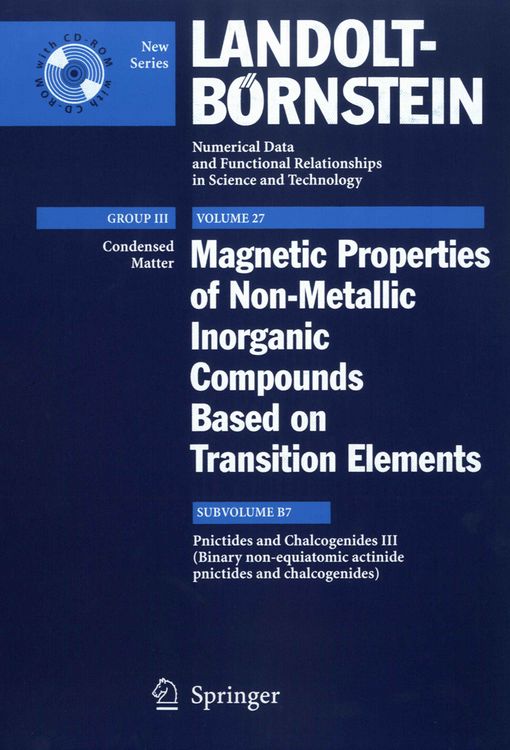 Produktbild: Pnictides and Chalcogenides III (Binary non-equiatomic actinide pnictides and chalcogenides)