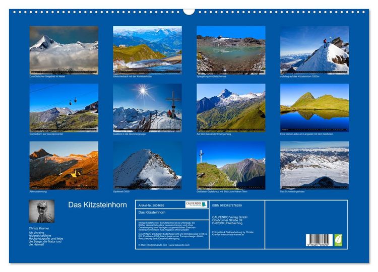Produktbild: Das Kitzsteinhorn (Wandkalender 2026 DIN A2 quer), CALVENDO Monatskalender