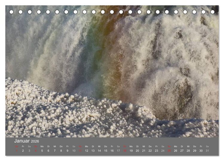 Produktbild: Island 2026 (Tischkalender 2026 DIN A5 quer), CALVENDO Monatskalender