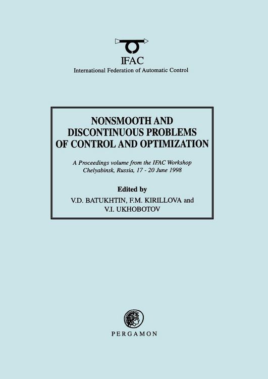 Produktbild: Nonsmooth and Discontinuous Problems of Control and Optimization 1998