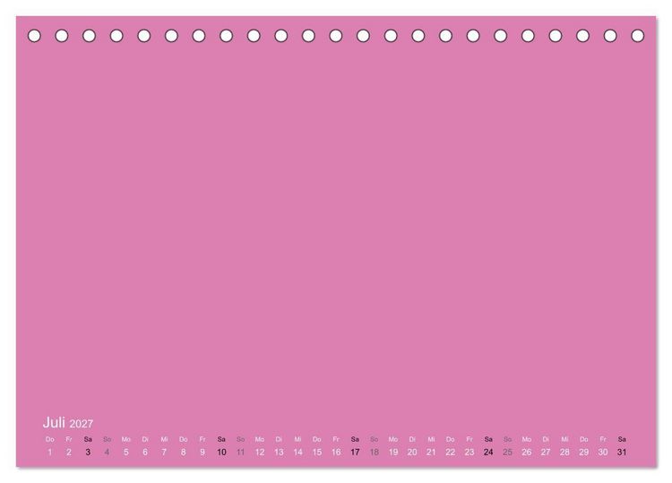Produktbild: Bastelkalender - Pink (Tischkalender 2027 DIN A5 quer), CALVENDO Monatskalender