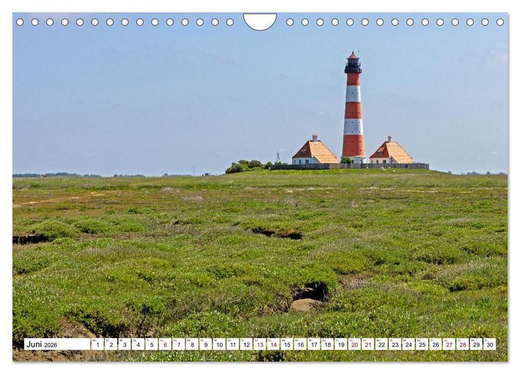 Produktbild: Moin Nordfriesland - Urlaub an der Nordseek&uuml;ste (Wandkalender 2026 DIN A4 quer), CALVENDO Monatskalender