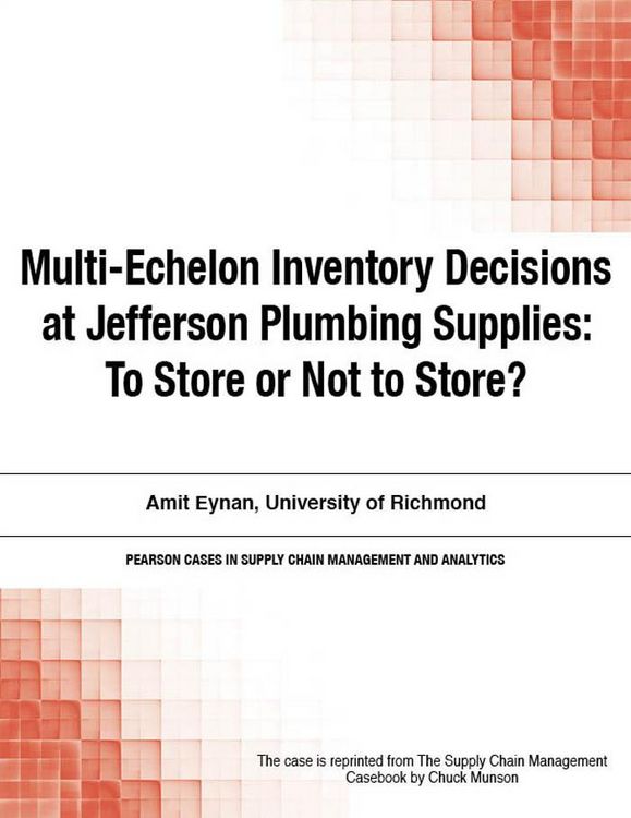 Produktbild: Multi-Echelon Inventory Decisions at Jefferson Plumbing Supplies