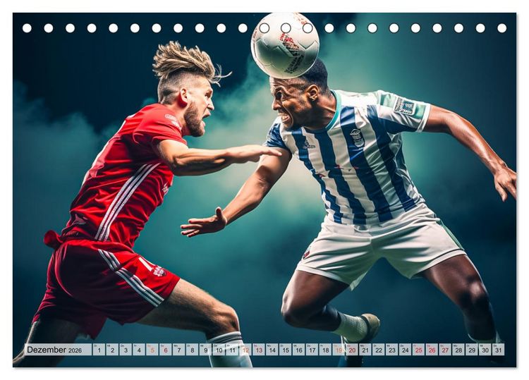 Produktbild: Fussball - Zweikampf (Tischkalender 2026 DIN A5 quer), CALVENDO Monatskalender
