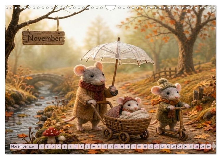 Produktbild: M&auml;usli Kalender (Wandkalender 2027 DIN A3 quer), CALVENDO Monatskalender