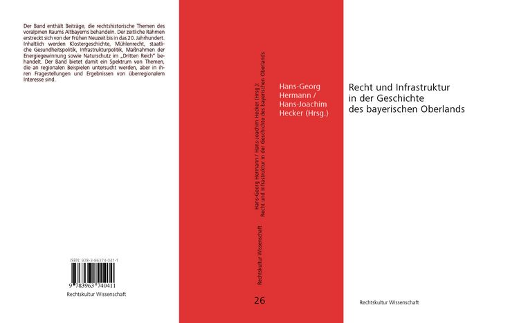 Produktbild: Recht und Infrastruktur in der Geschichte des bayerischen Oberlands