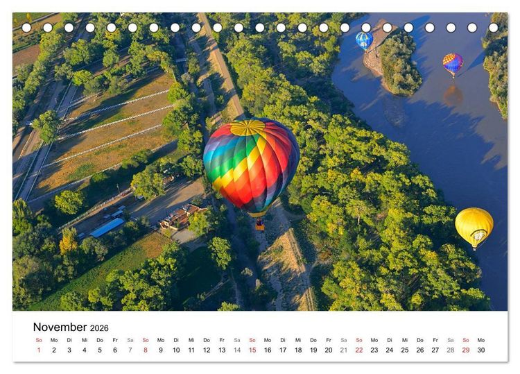 Produktbild: Balloon Fiesta New Mexico (Tischkalender 2026 DIN A5 quer), CALVENDO Monatskalender