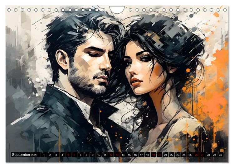 Produktbild: Nostalgische Romanzen - Liebe, Lust und Leidenschaft (Wandkalender 2026 DIN A4 quer), CALVENDO Monatskalender