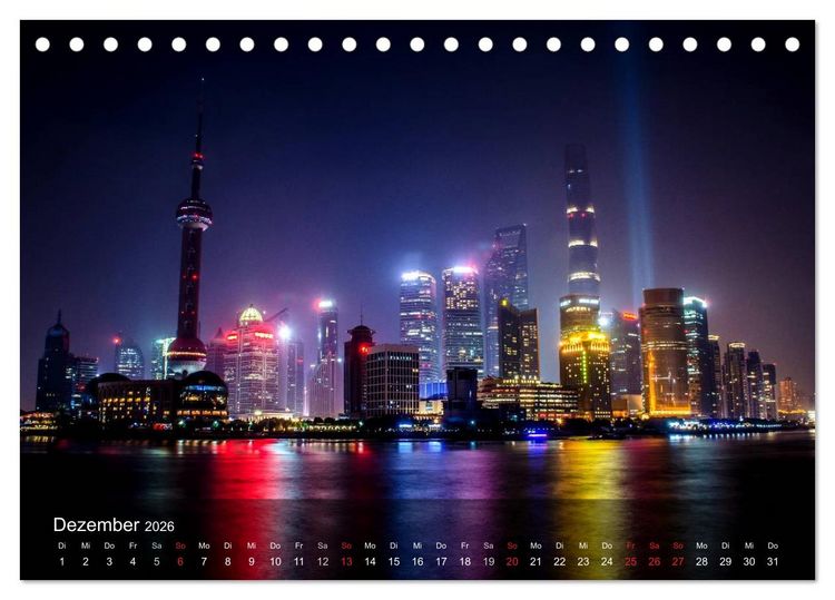 Produktbild: Shanghai - faszinierende Facetten (Tischkalender 2026 DIN A5 quer), CALVENDO Monatskalender