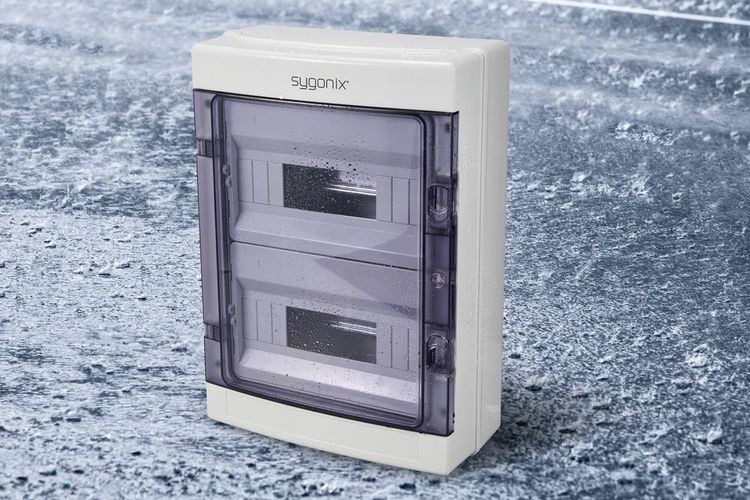 Produktbild: Sygonix SY-6696060 Kleinverteiler Oberfl&auml;chenmontage Anzahl Teilungen = 24 Anzahl Reihen = 2 Inhalt 1 St.