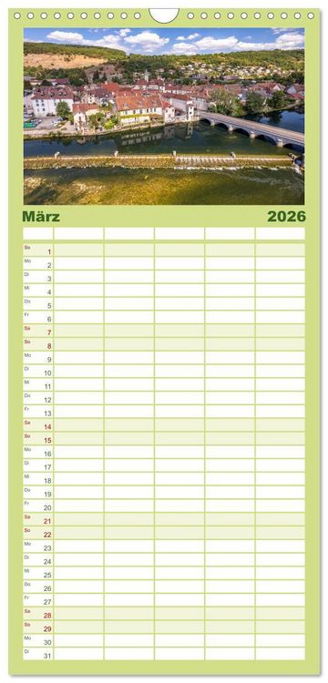 Produktbild: Familienplaner 2026 - Frankreich - Franche-Comt&eacute; mit 5 Spalten (Wandkalender, 21 x 45 cm) CALVENDO