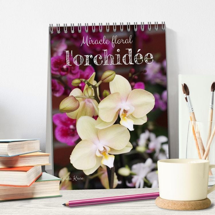 Produktbild: Miracle floral l'orchid&eacute;e (Calendrier de bureau 2026 DIN A5 horizontal), CALVENDO calendrier mensuel