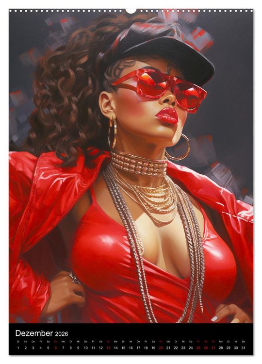 Produktbild: Rap Queens. Badass Attitude im Streetwear-Charme (hochwertiger Premium Wandkalender 2026 DIN A2 hoch), Kunstdruck in Hochglanz