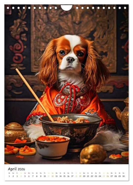 Produktbild: Hunde & Ramen - Ein Jahr voller Genuss und Freude (Wandkalender 2026 DIN A4 hoch), CALVENDO Monatskalender