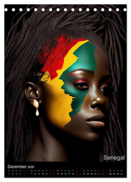 Produktbild: Afrikanische Sch&ouml;nheiten (Tischkalender 2026 DIN A5 hoch), CALVENDO Monatskalender