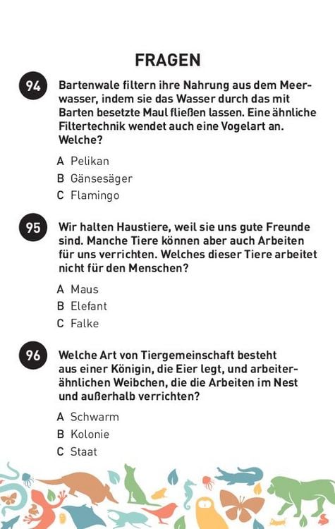 Produktbild: Das gro&szlig;e Tier-Quiz I ab 10 Jahren