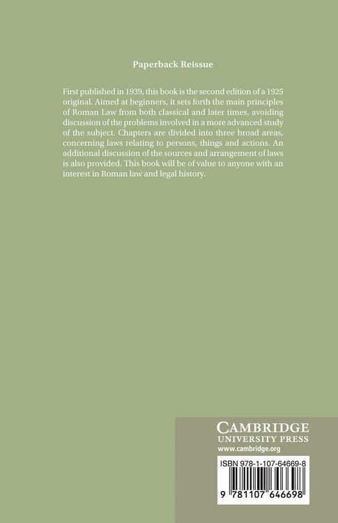 Produktbild: A Manual of Roman Private Law