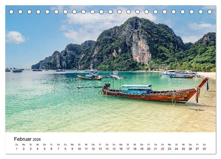 Produktbild: Die sch&ouml;nsten Inseln Thailands (Tischkalender 2026 DIN A5 quer), CALVENDO Monatskalender