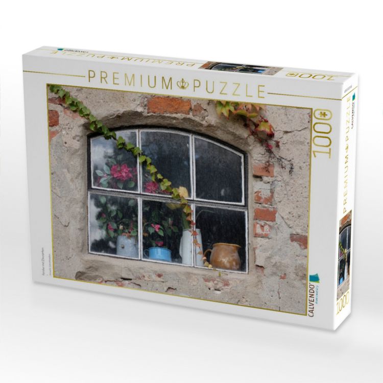 Produktbild: CALVENDO Puzzle Fenster mit Efeuranken | 1000 Teile Lege-Gr&ouml;&szlig;e 64x48cm Foto-Puzzle f&uuml;r gl&uuml;ckliche Stunden