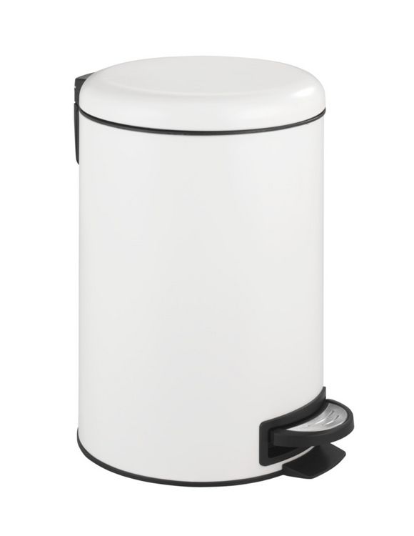 Produktbild: Treteimer Mod. Leman Easy Close Wei&szlig; 12 L, mit herausnehmbarem Einsatz