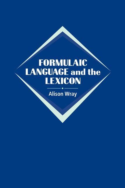 Produktbild: Formulaic Language and the Lexicon
