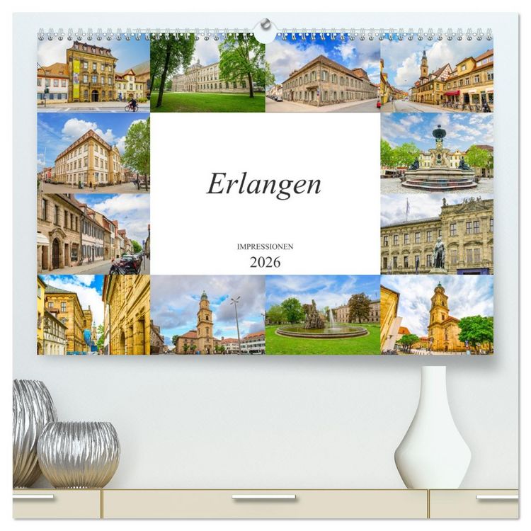 Produktbild: Erlangen Impressionen (hochwertiger Premium Wandkalender 2026 DIN A2 quer), Kunstdruck in Hochglanz