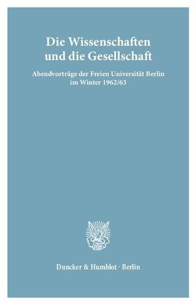 Produktbild: Die Wissenschaften und die Gesellschaft.