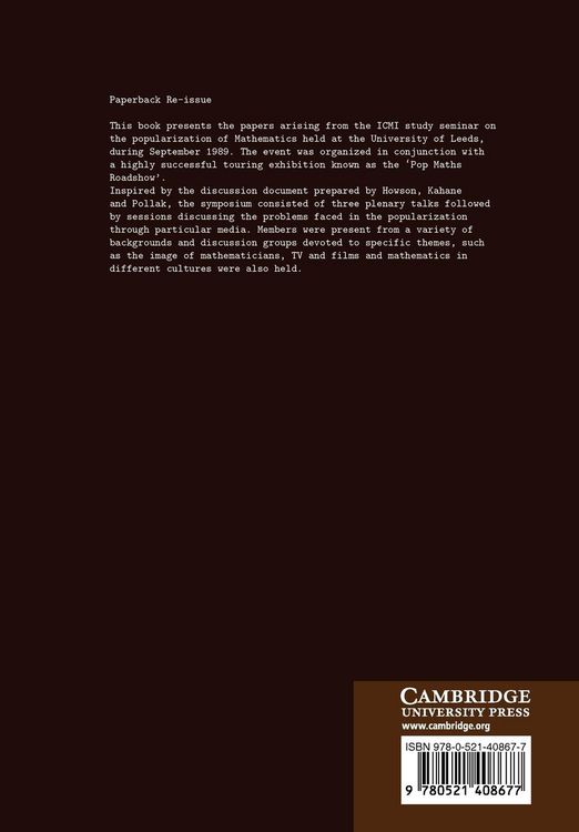 Produktbild: The Popularization of Mathematics