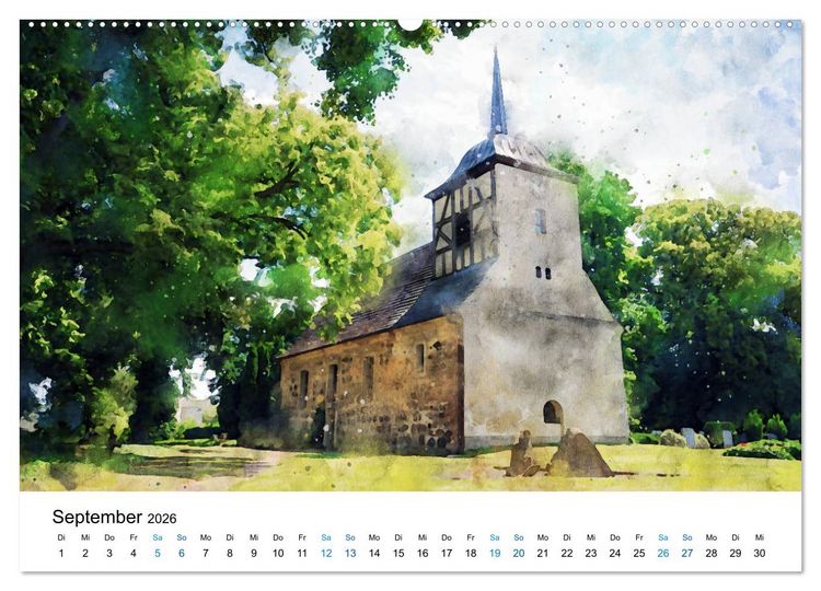 Produktbild: Havelland in Aquarell (Wandkalender 2026 DIN A2 quer), CALVENDO Monatskalender