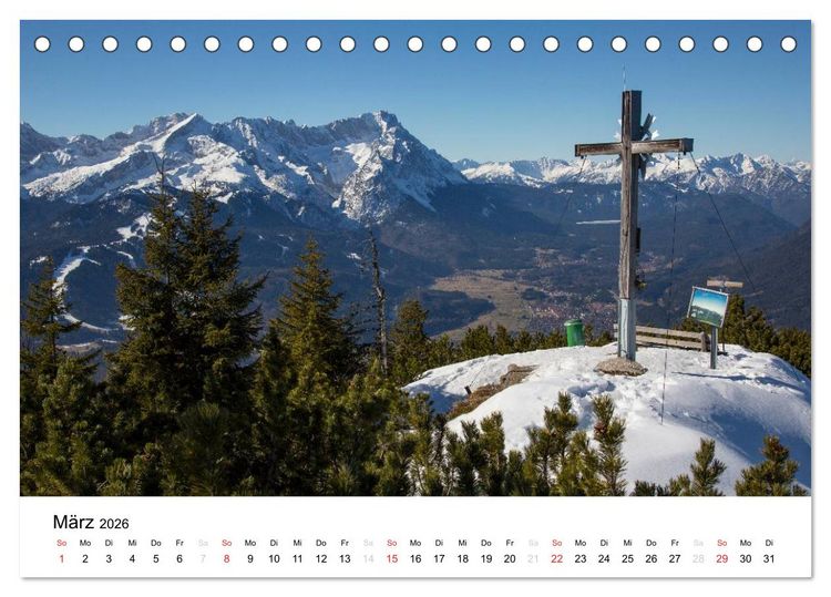 Produktbild: Zugspitz-Impressionen (Tischkalender 2026 DIN A5 quer), CALVENDO Monatskalender