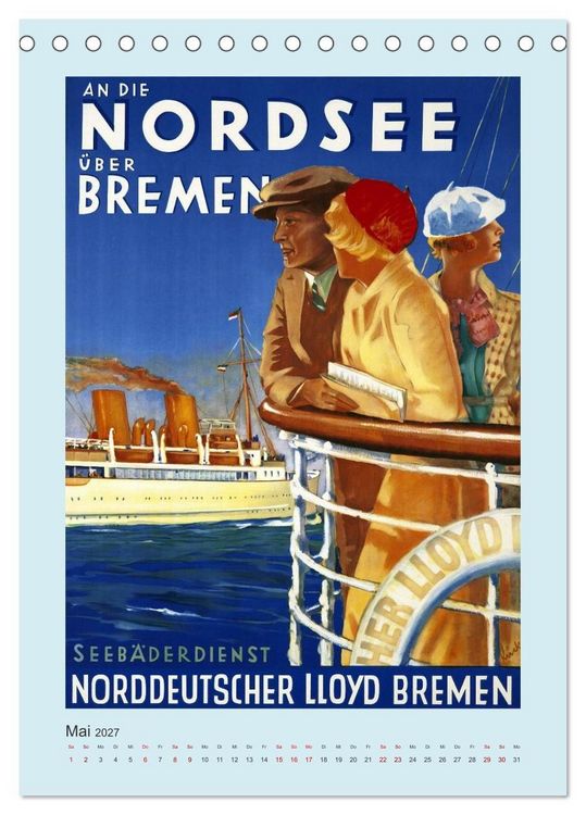 Produktbild: Von Bremen in die Welt - Reisen nach &Uuml;bersee zu Beginn des 20. Jahrhunderts (Tischkalender 2027 DIN A5 hoch), CALVENDO Monatskalender
