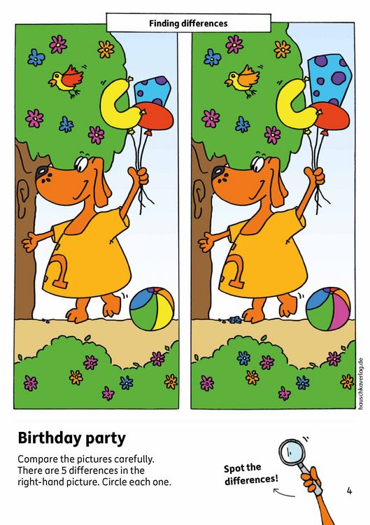 Produktbild: Kindergarten Activity Book from age 4 years - Spot the difference - for kids, boy and girl