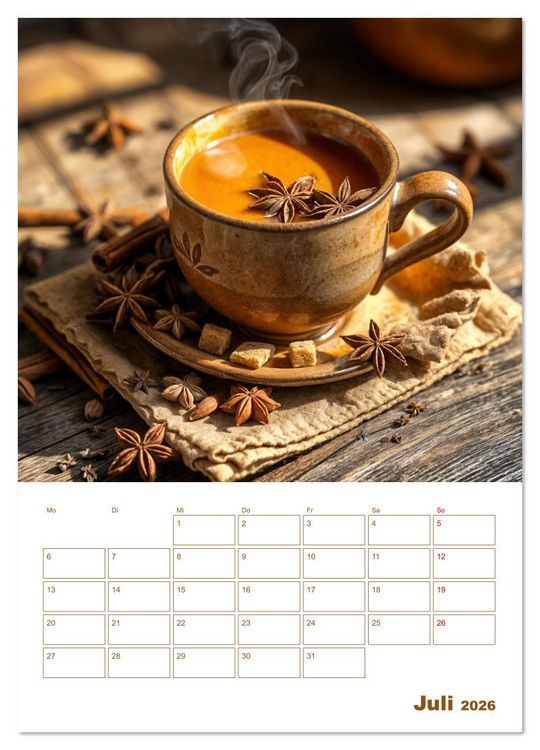 Produktbild: Tee-Reise - Entdeckungen aus aller Welt (Wandkalender 2026 DIN A4 hoch), CALVENDO Monatskalender