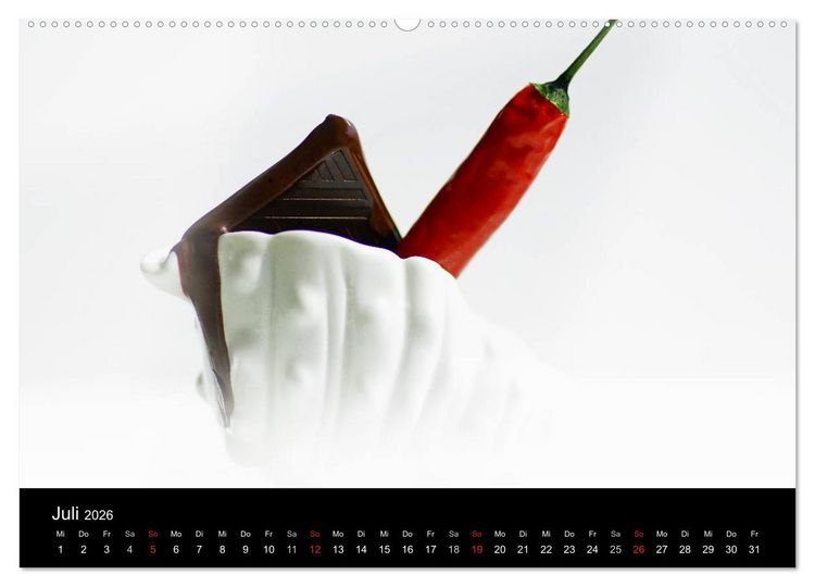Produktbild: Hot Chili K&uuml;chen Kalender (hochwertiger Premium Wandkalender 2026 DIN A2 quer), Kunstdruck in Hochglanz