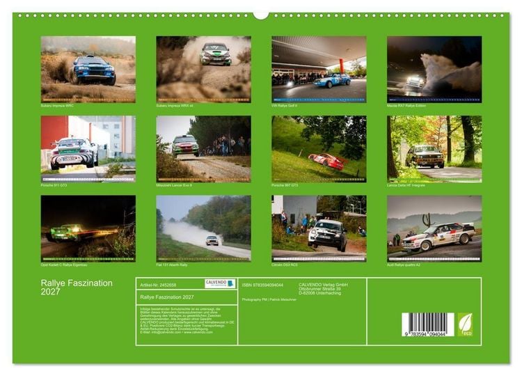 Produktbild: Rallye Faszination 2027 (hochwertiger Premium Wandkalender 2027 DIN A2 quer), Kunstdruck in Hochglanz