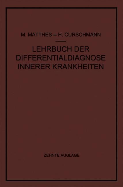Produktbild: Lehrbuch der Differentialdiagnose innerer Krankheiten